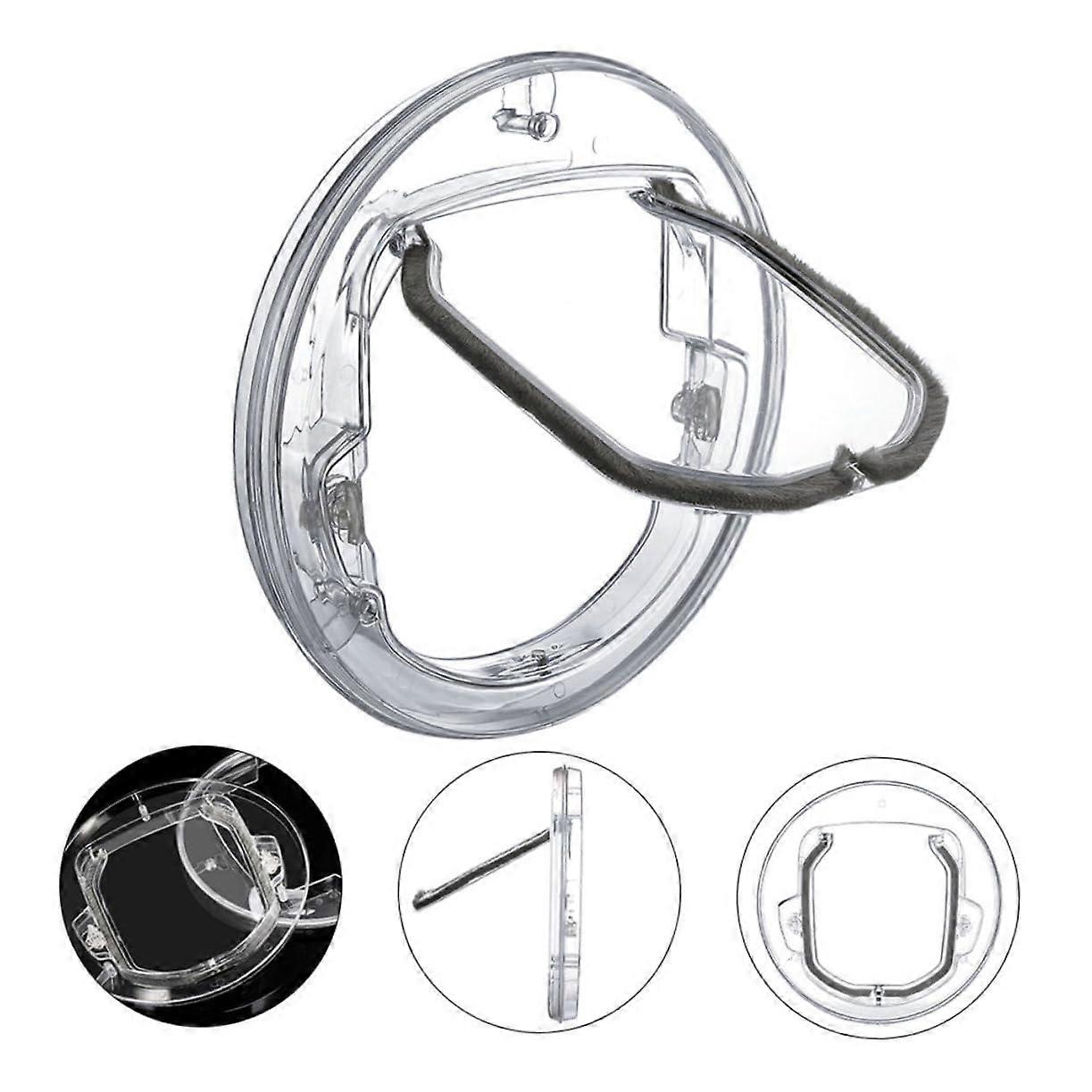 Robust Plastic Pet Door for Cats and Dogs, 8-Inch Round Hole, Weatherproof, Easy Install for Controlled Access