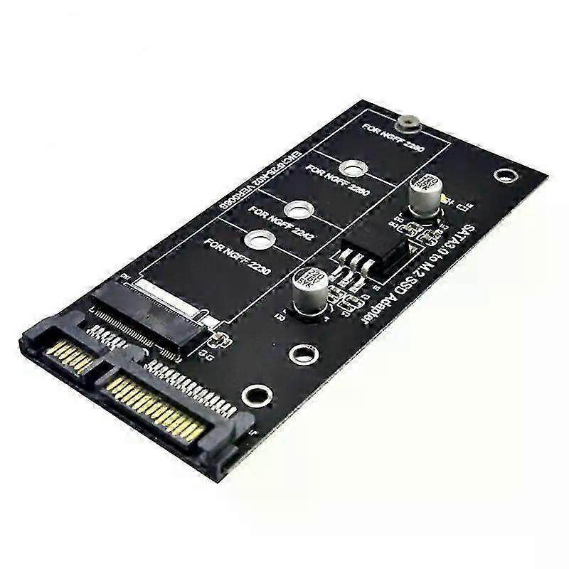 M2 To SATA3 Adapter Card High Efficiency SATA M2.SSD Convert Adapter Card NVME SSD Upgraded SATA 6 Gbps NGFF Adapter