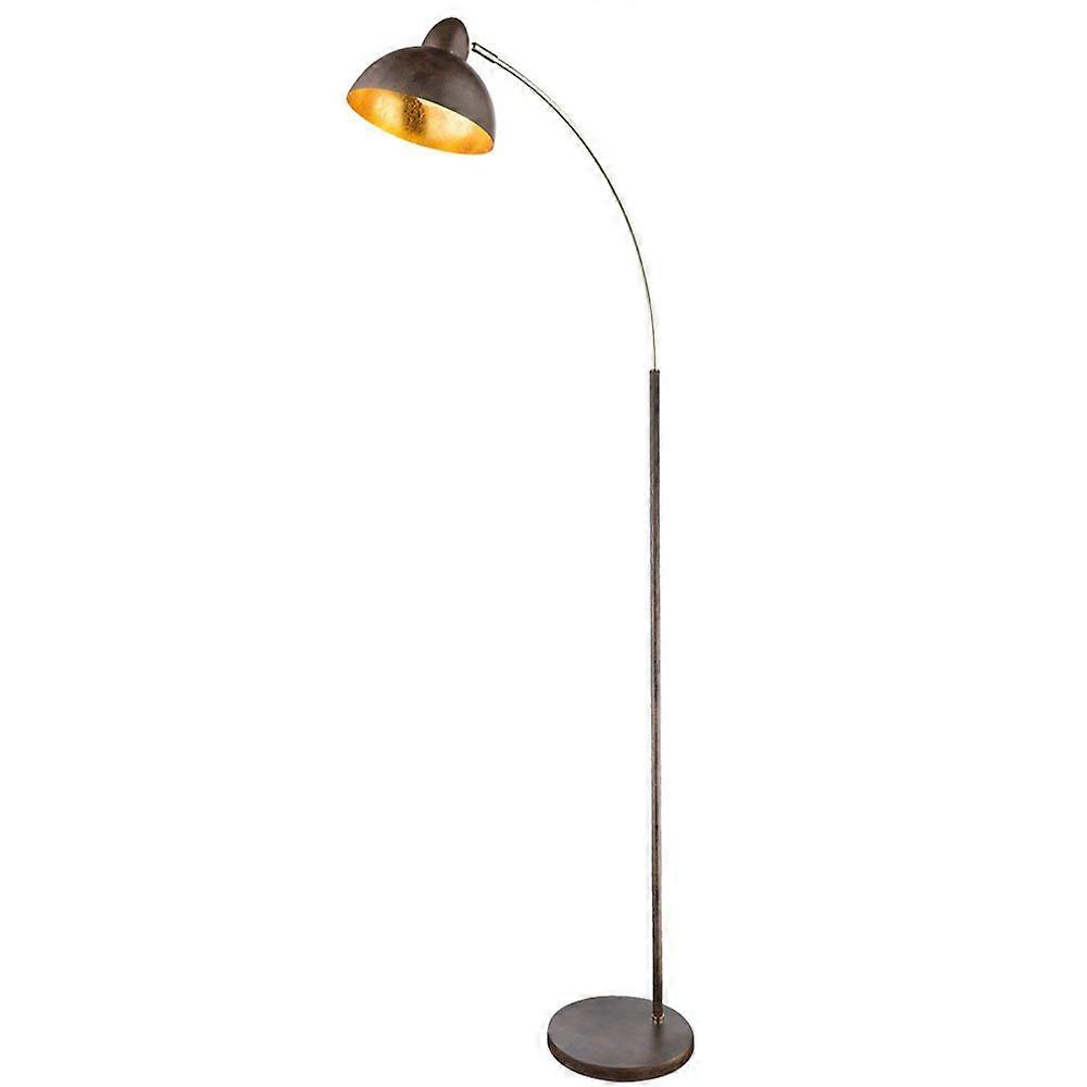Floor Lamp Rust Retro Living Room Light Gold Arch Remote Dimmable RGB LED 155 cm