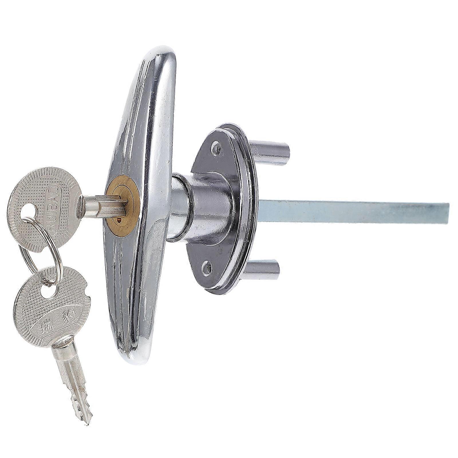 Garage Door Security Devices T-Handle Lock Emergency Release Manual Opening Silver 14.00X10.00X4.00CM 1 Set