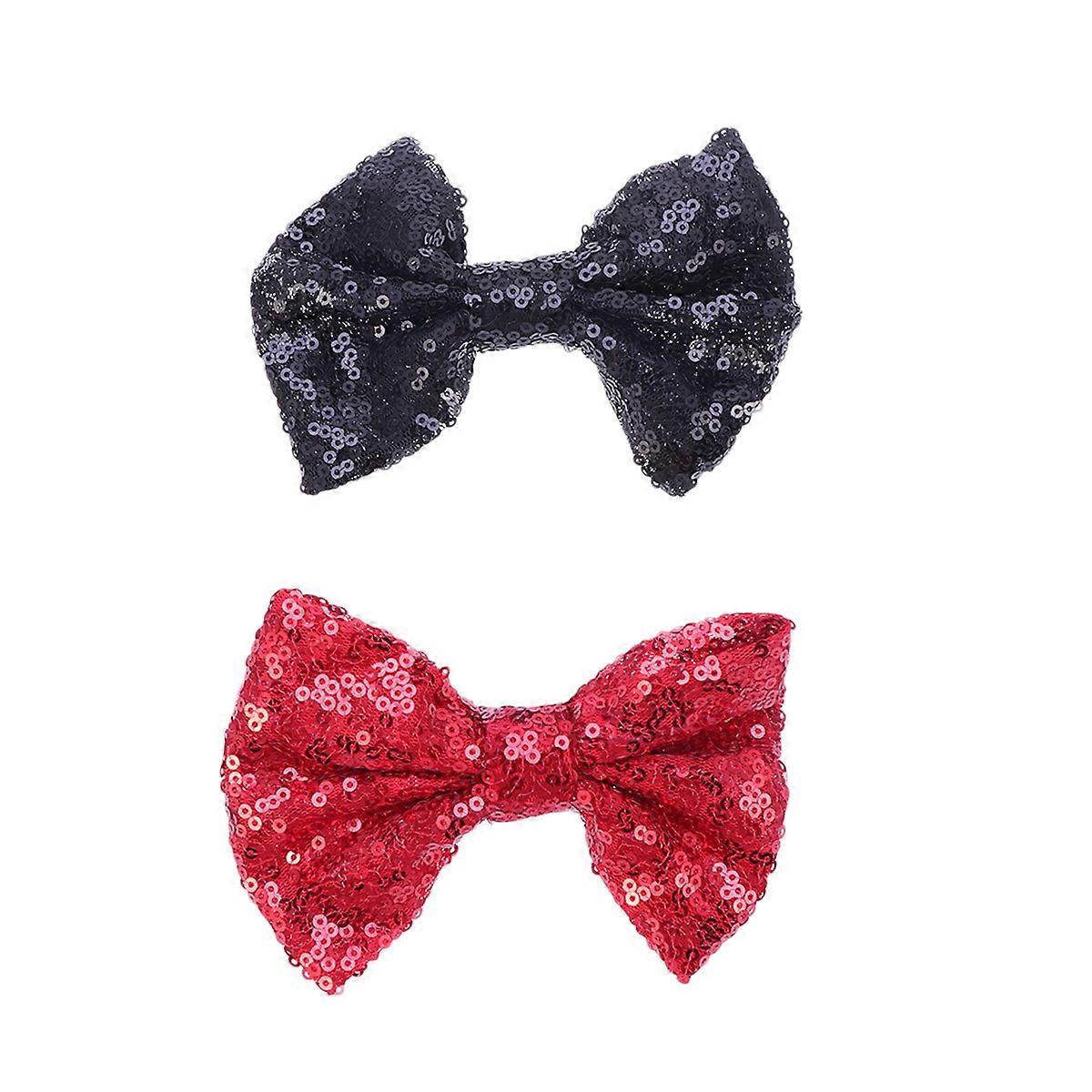 Here's a polished and professional product description based on your input:
**2pcs Sequined Bowknot Hairpins – Cute & Durable Hair Accessories in