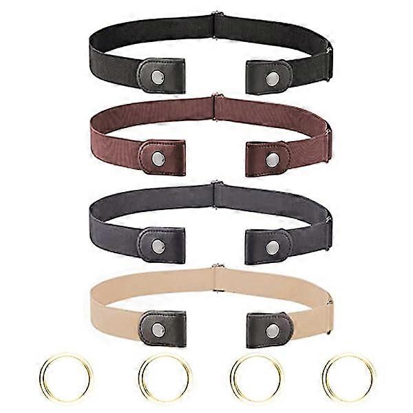 Invisible elastic belt without buckle 4-pack
