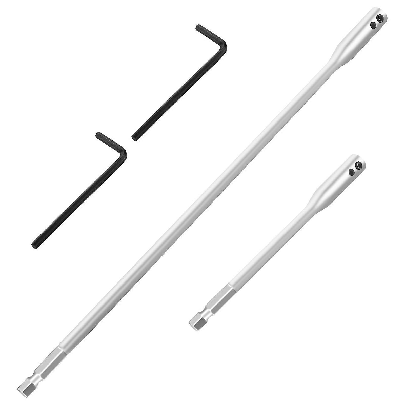 1/4-Inch Hex Extension Drill Bit Set, 6-Inch and 12-Inch Wood Auger, Compatible with 2 Wrenches