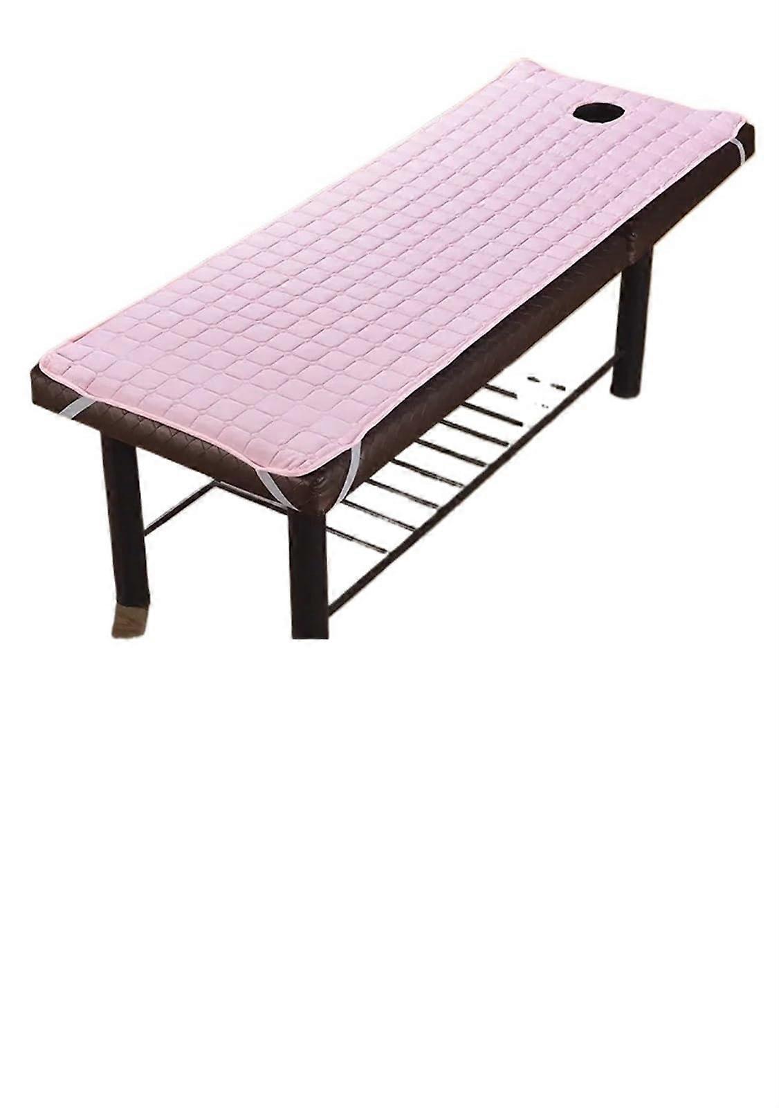 Massage Table Cover with Face Hole, Skin-Friendly Spa Couch Cover, Pink, 190x80cm, Available in Multiple Sizes