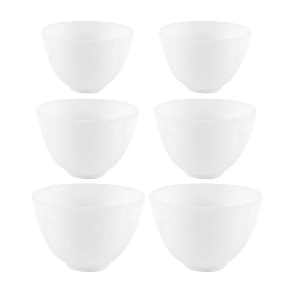 6pcs Lightweight Silicone Mixing Bowls for DIY Face Masks & Condiments – Portable, Smooth Texture, Home & Travel Use