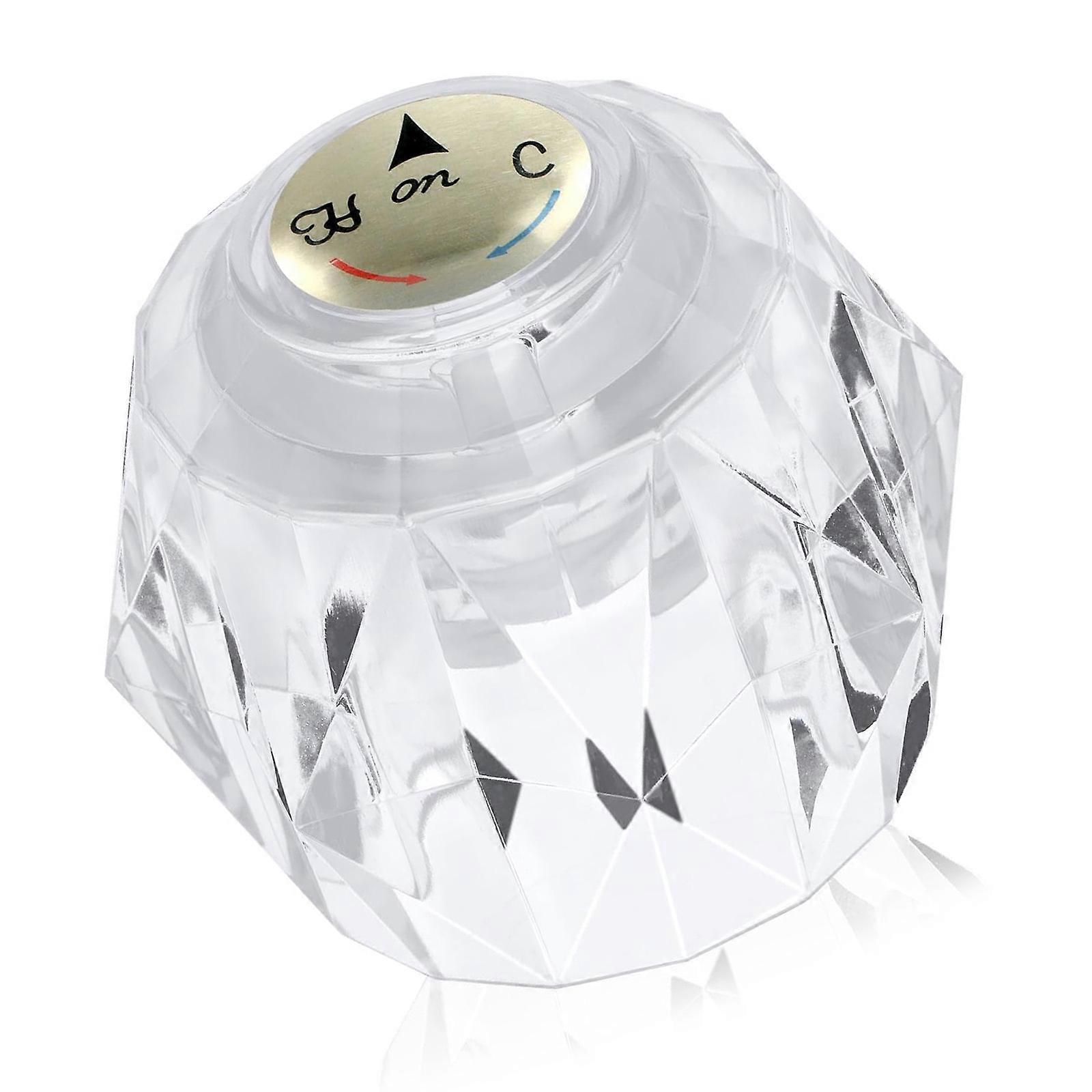 Clear Acrylic Geometric Shape Design Bathroom Faucet Knob Replacement Easy Rotate Handle For RP2391 Shower Bathtub Use Multicolor