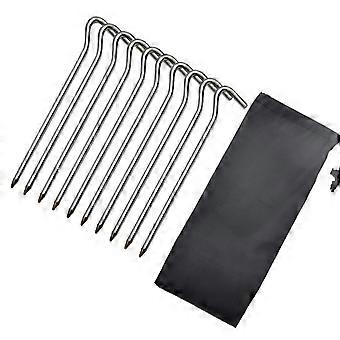 Heavy Type Iron Camping Tent Pegs Durability Rusts Resistant Tent Ground Stakes for Beach Or Mountain Use Multicolor