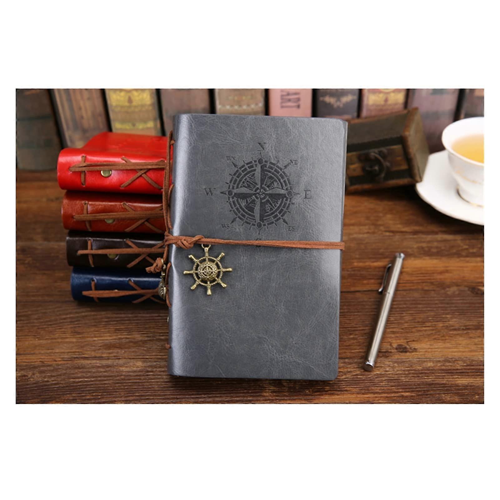 Retro Spiral Notebook Diary Notepad Vintage PU Leather Notebook Interchangeable Travel Diary Gift Stationery