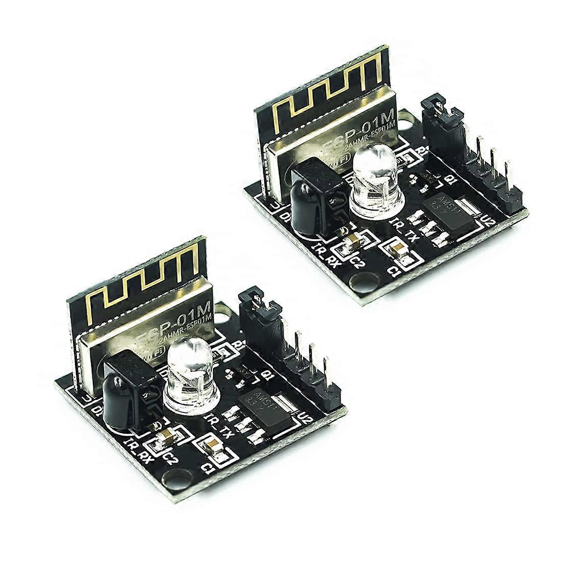 ESP-01M Digital Infrared Transceiver, IR Transmitter Receiver Module, ESP8285 Compatible, WiFi Remote Switch, 2 Pack