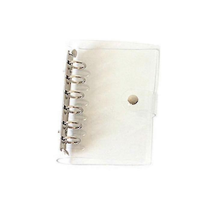 A7 Size Clear 6-Hole Binder Cover with Round Ring Protector - Personal Journal & Planner Cover for Organization and Protection
