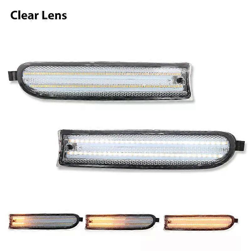 iJDM Sequential LED Turn Signal/LED Driving Fog DRL Light For 1996-1997 Toyota Rav4(White LED DRL, Amber LED Blinker)