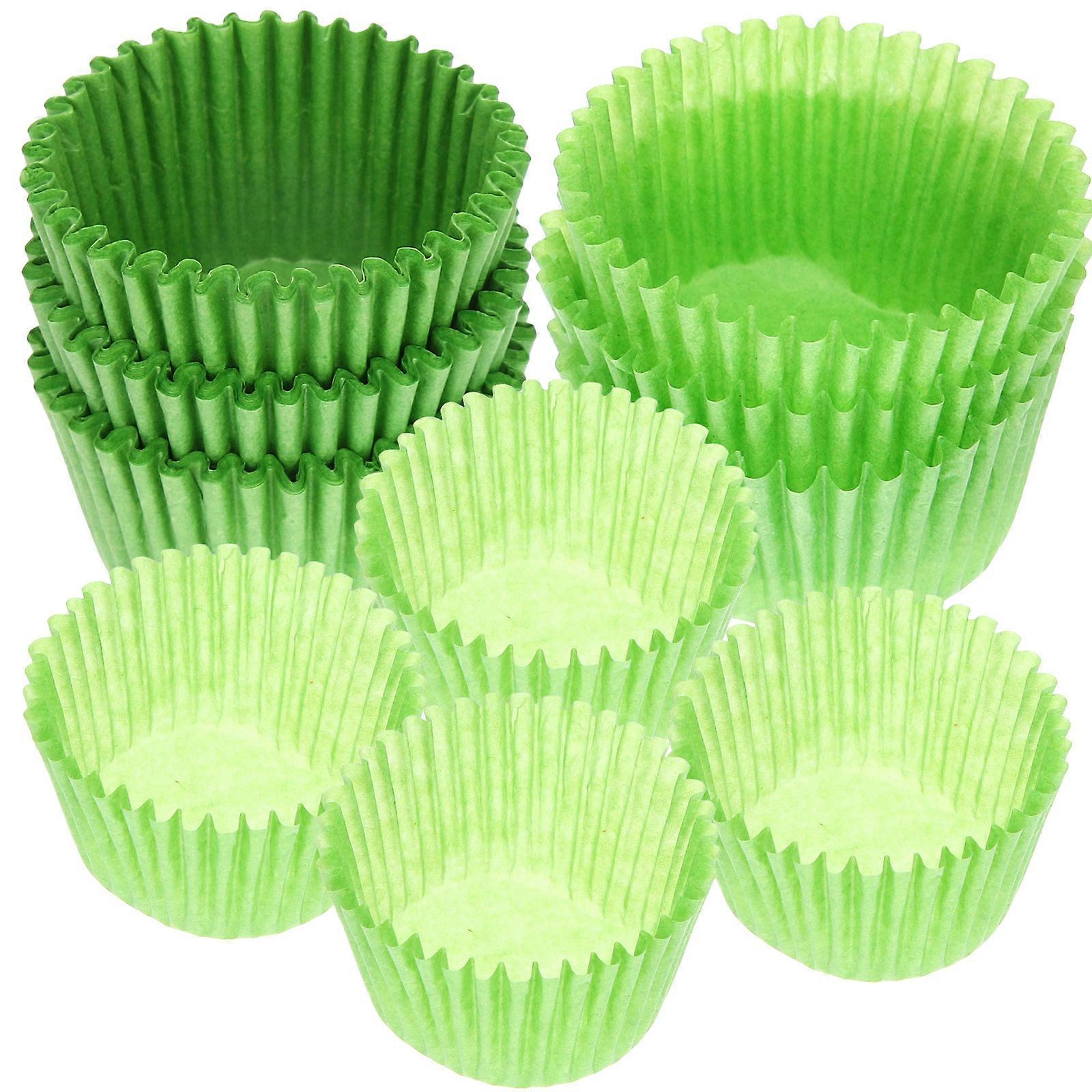 Green GreaseProof Paper Cupcake Liners for Baking and Storage Perfect for Parties and Holidays