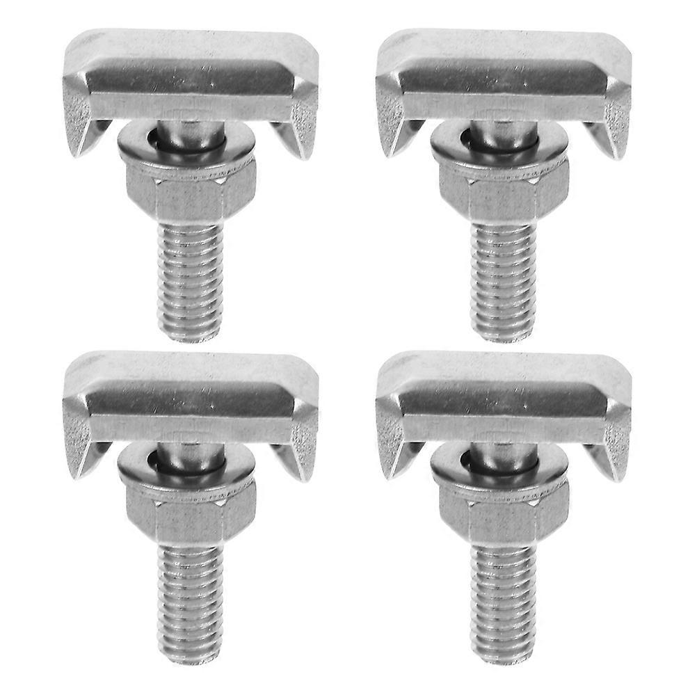 Auto Stainless Steel T-Bolt Car Battery Part Vehicle Maintenance Silver 2.8X2.2cm Replacement Part