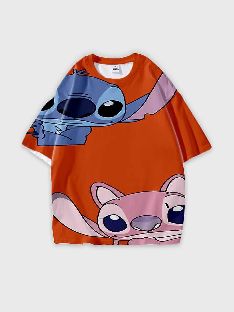 T-shirt round neck Cartoon Pattern loose short sleeve D2965