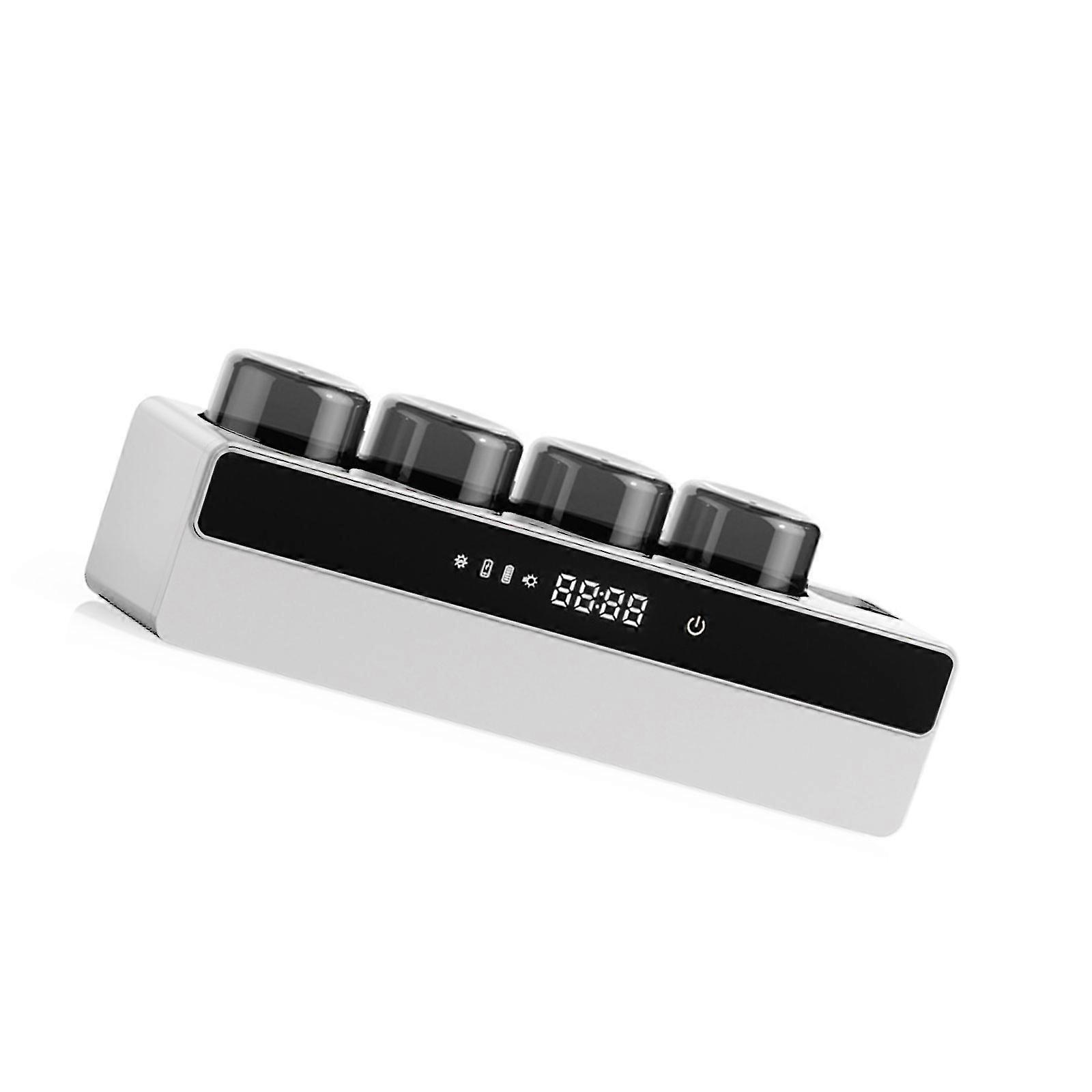 Wall Mount Toothbrush Organizers with Self Serve Toothpaste Function and Three Cups for Bathroom Black White
