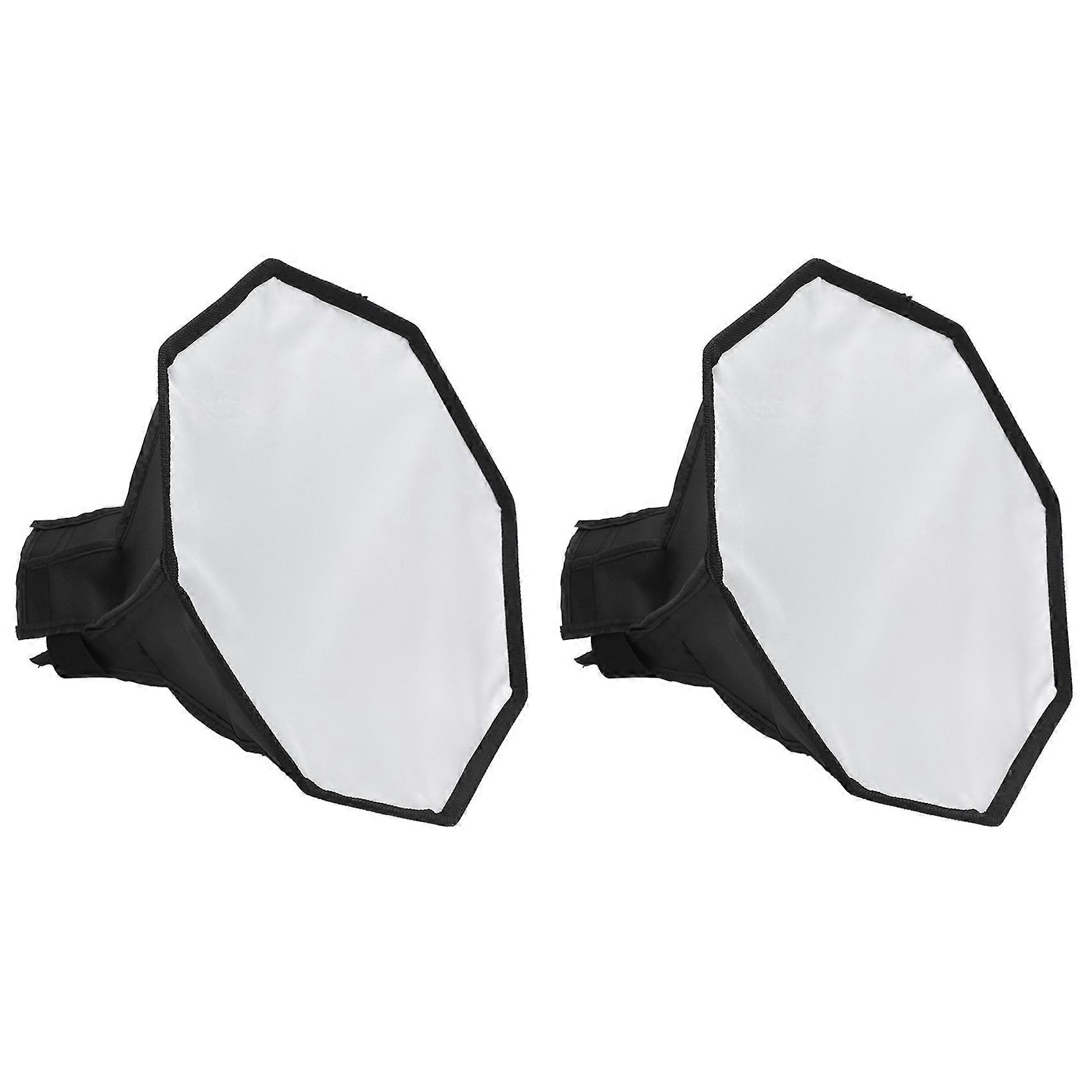 2X, 30cm Octagon Universal Mini Softbox Flash Diffuser Portable Camera Soft Box for Photo Studio