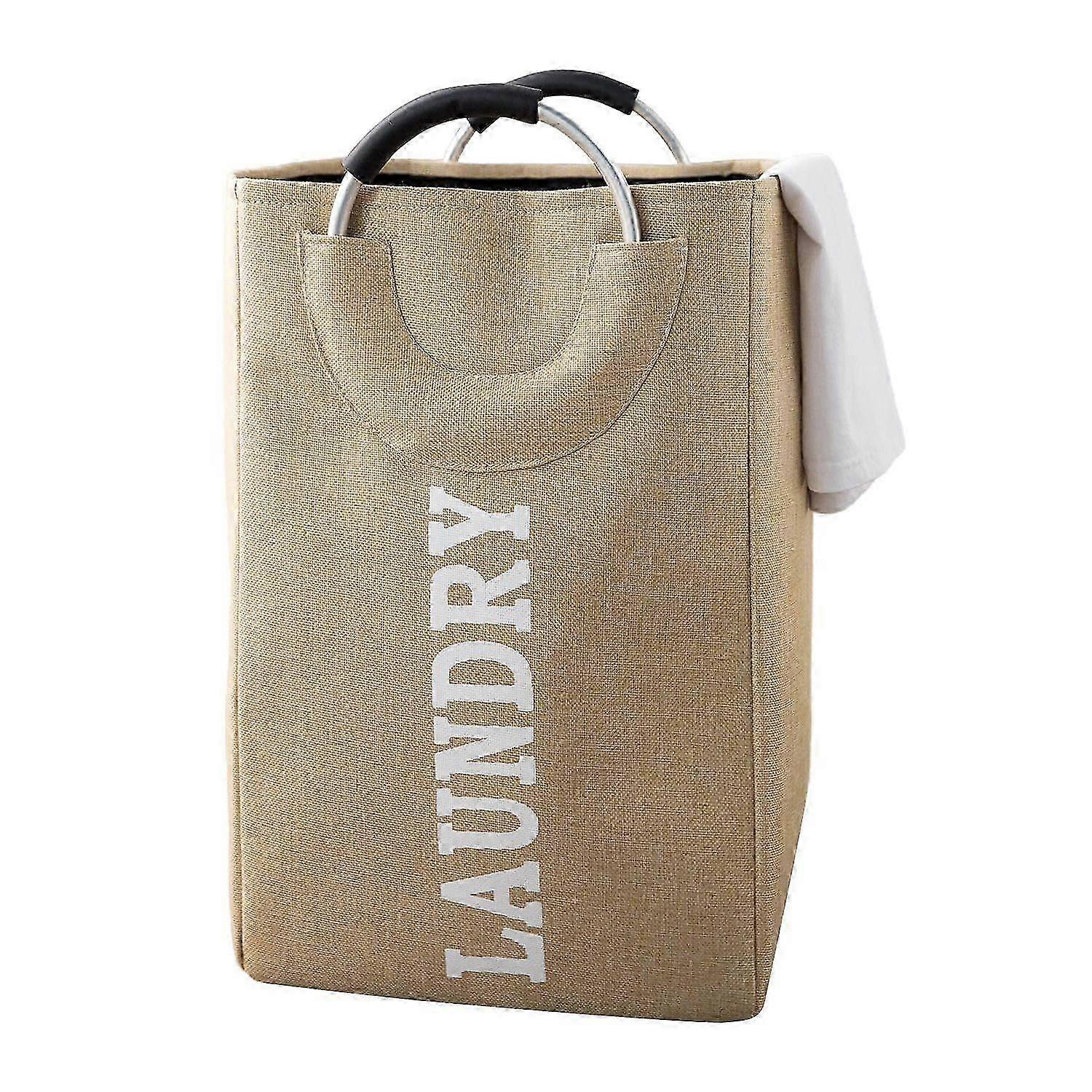 Foldable laundry basket, large capacity laundry bin with handle, portable and durable design