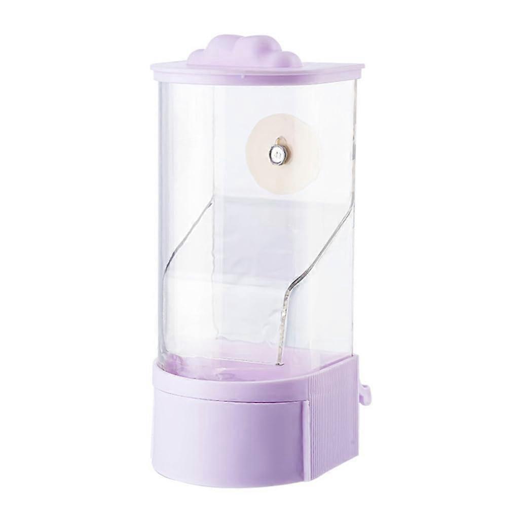 Vogelfutterstation Automatischer Futterspender für Kleine Vögel im Käfig Violett Mit Ständer Chaosfreies Design