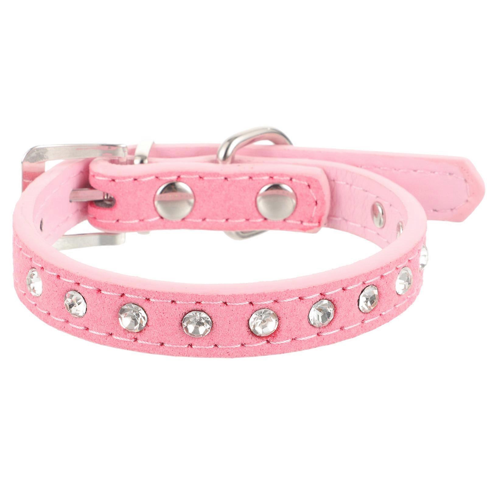Dog Collar Adjustable Rhinestone PU Collar for Dogs