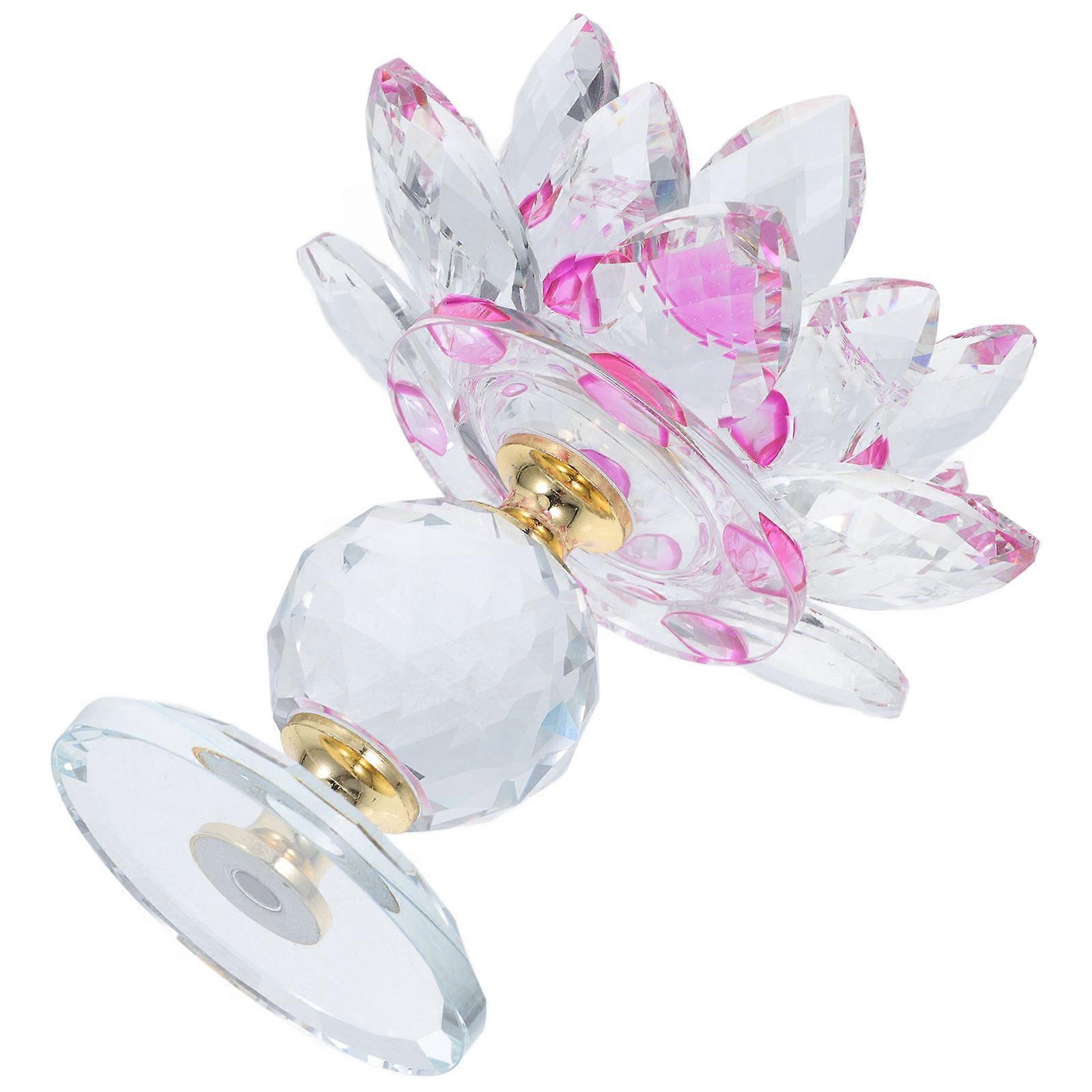 Buddhist Crystal Tealight Holder Religious Use Sturdy Base 1Set