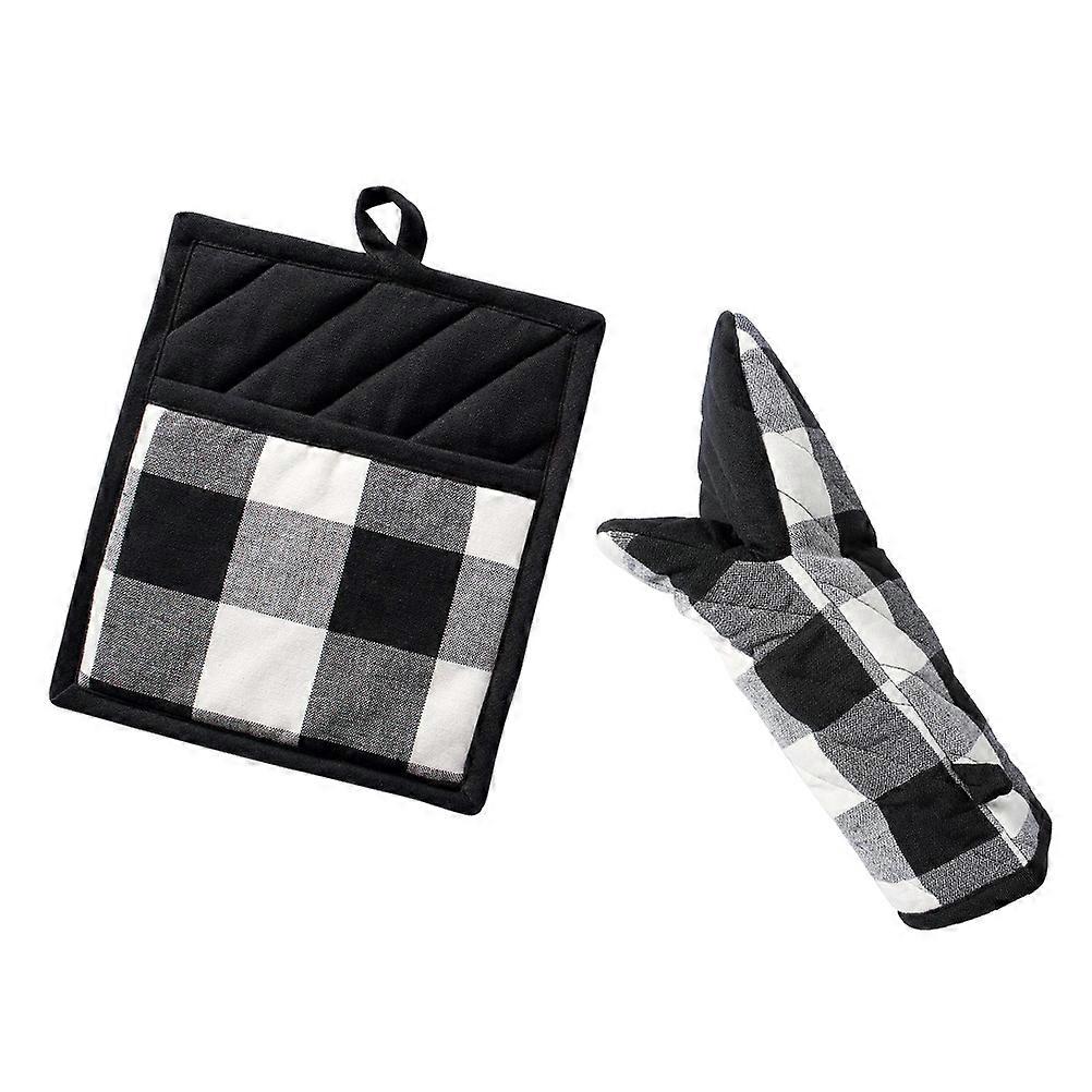 Microwave Glove Set Heat Resistant Mitts for Kitchen Use 1Set