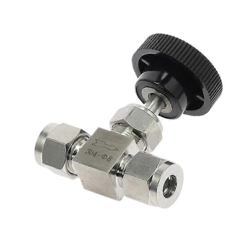 Adjustable Needle Valve 3/8' 1/2' Compression Double Ferrule SS304