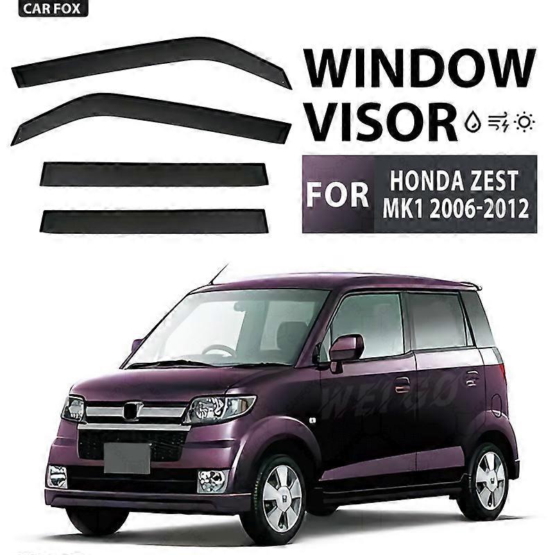 Applies to For Honda Zest 2006-2012 Car Window Visor Awning Shelters Windshield Side Window Rain Sun Shade Auto Accessories