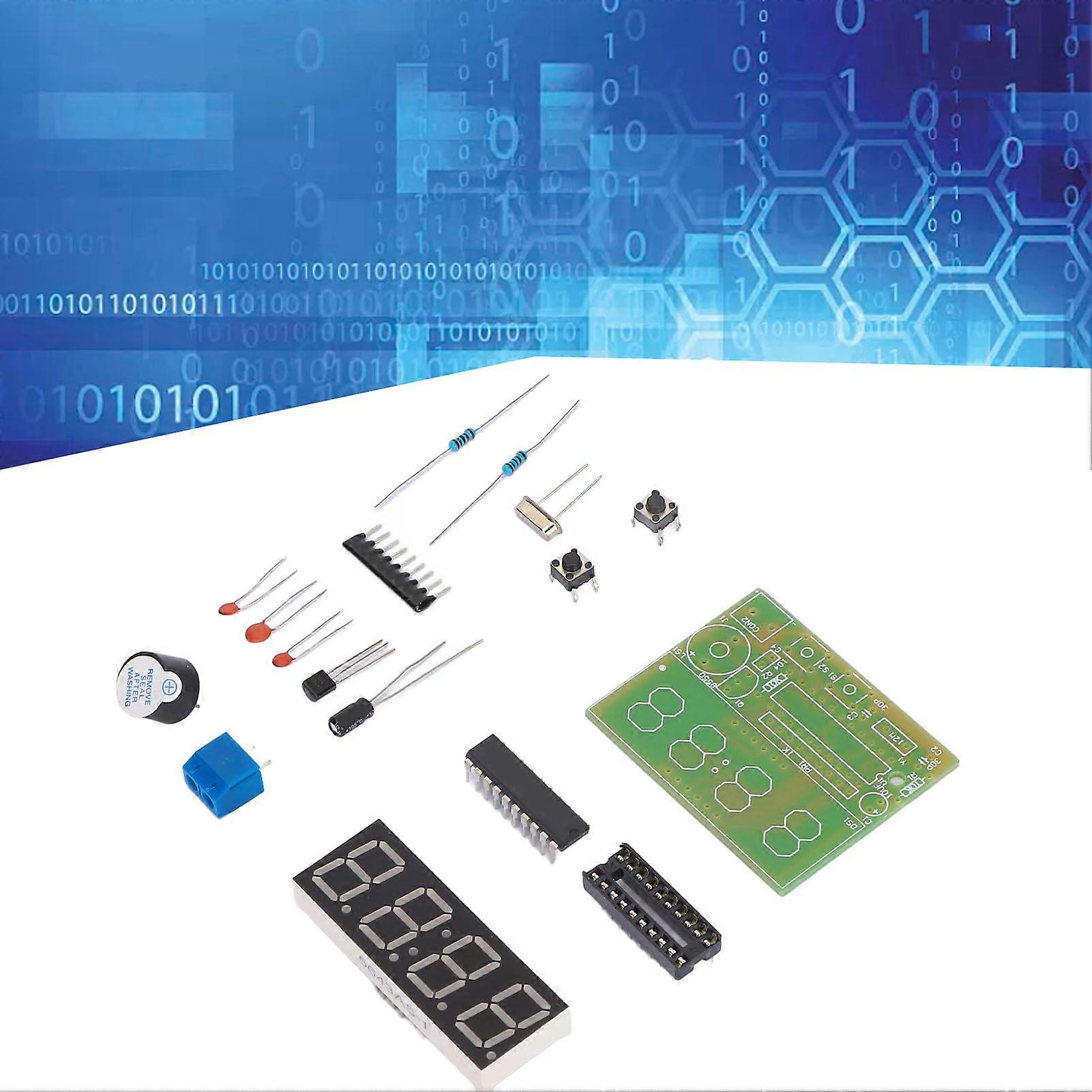 Digital Clock Kits 4 Digit Electronic Soldering Clocks Kit with Second Correction Function for Schools