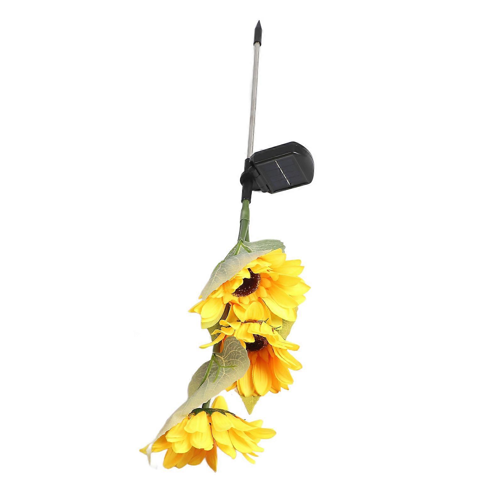 Solar Sunflower Lights Automatic Energy Saving IP65 Waterproof LED Charging Inductive Switch Control Decorative Lights