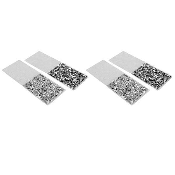 4 Pcs Plastic Embossing Folders Billow Plant Style Reusable Easy to Use Embossing Template Folders for Card Envelope DIY