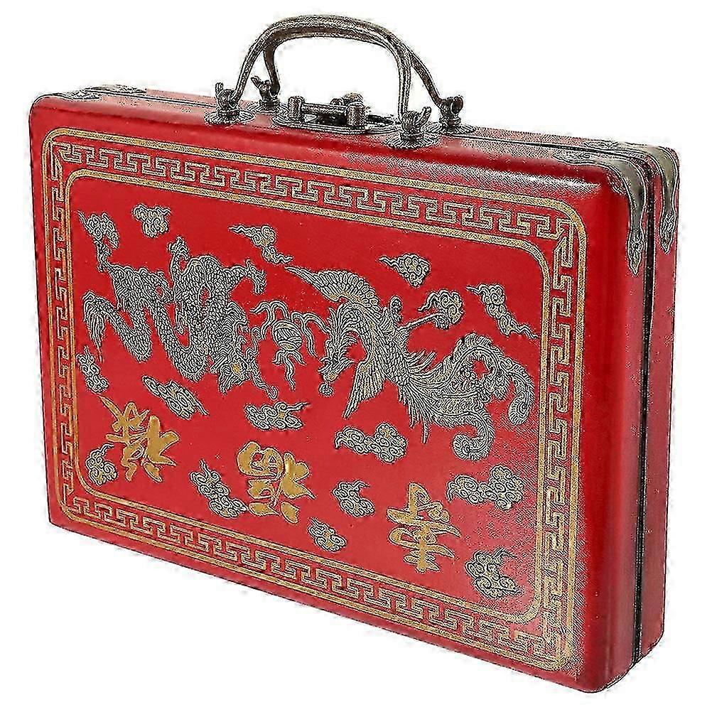 Compact Mahjong Storage Box - Durable and Portable for Outdoor Game Nights
