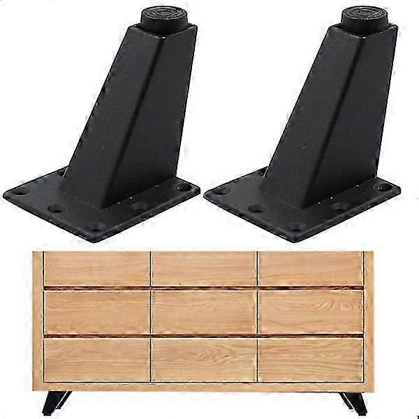4 x 9CM Black Table Legs - Furniture, Sofas - Suitable for Cabinets