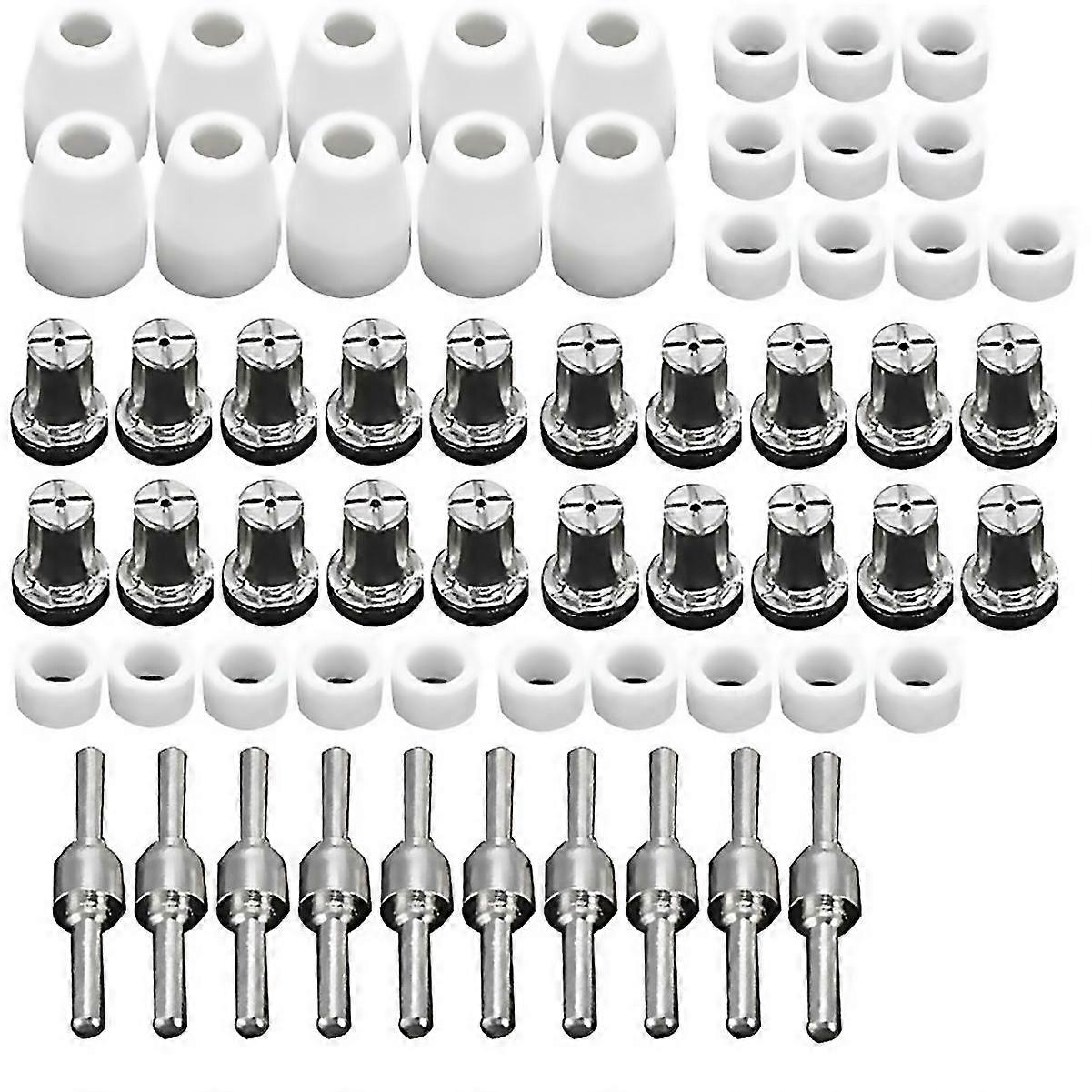 For 60pcs Pt31 Plasma Cutter Electrode Tips Cup Consumables Kit