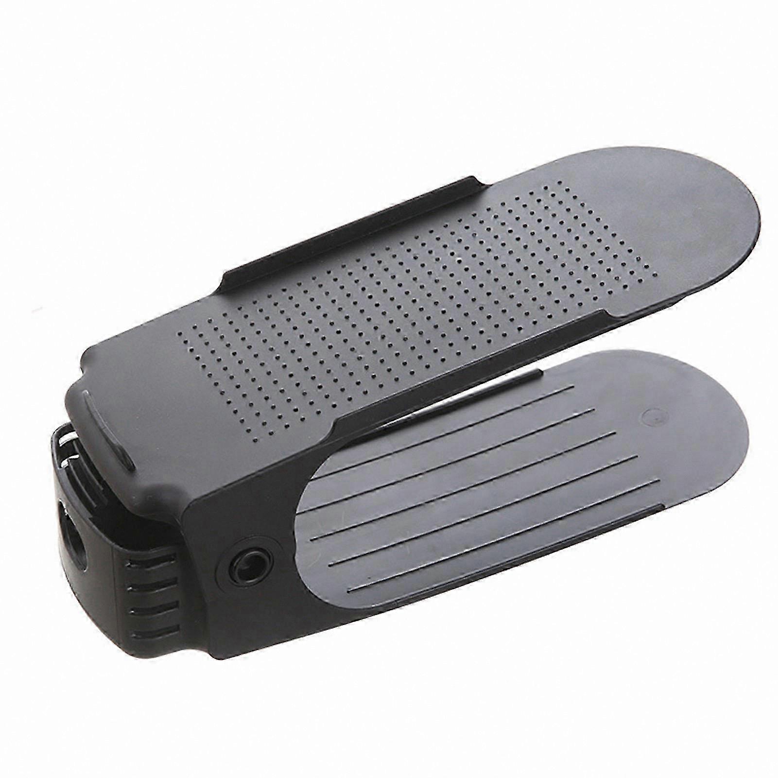 Adjustable Double Layer Shoe Organizer for High Heels and Flats Storage Solution