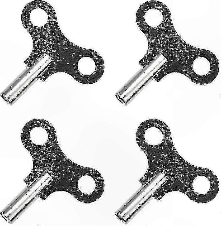 Universal Clock Winding Key Tool for Mechanical Clocks, 4-Pack, Black