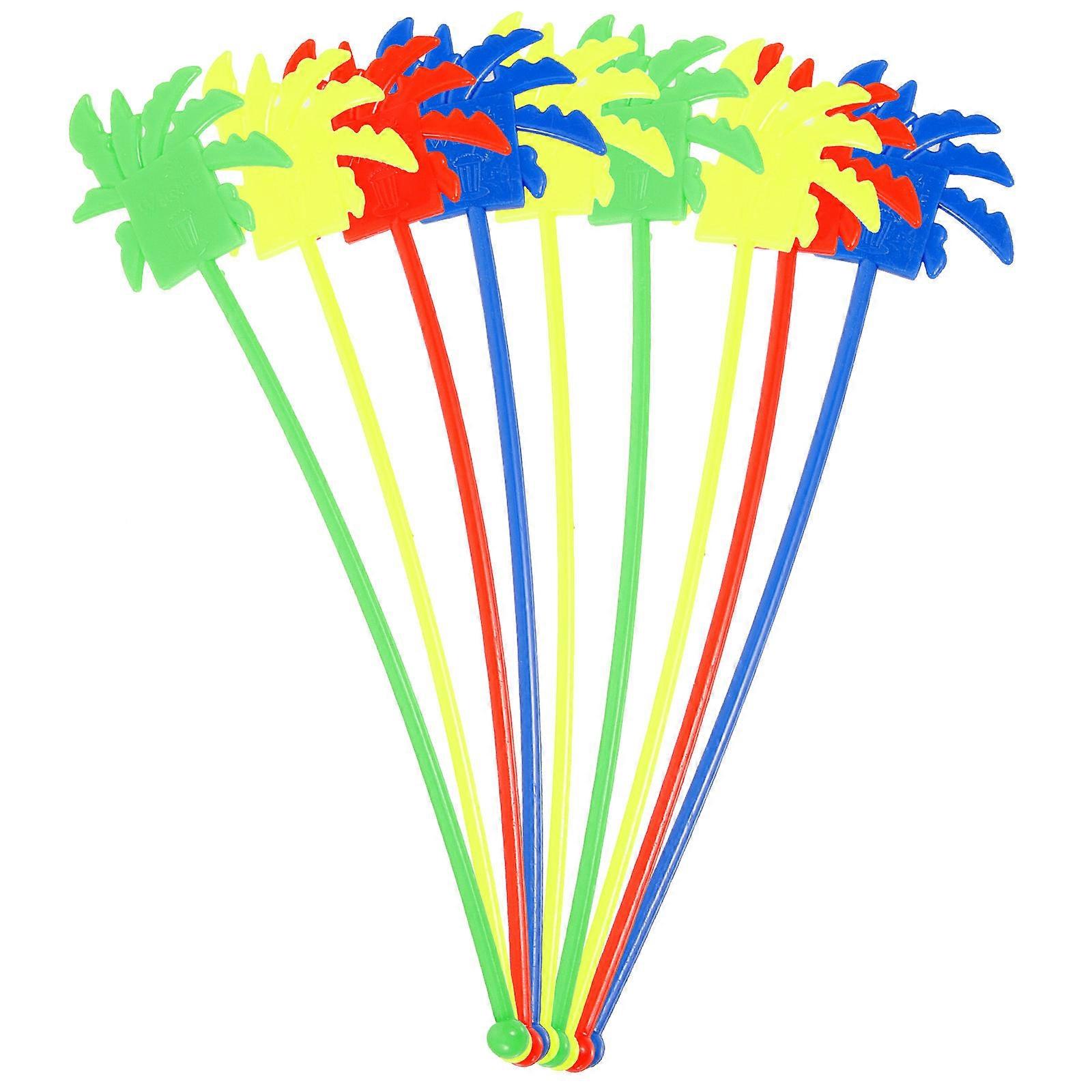 30Pcs Long Whisking Sticks Assorted Color For Cocktails Drinks Parties Home Use