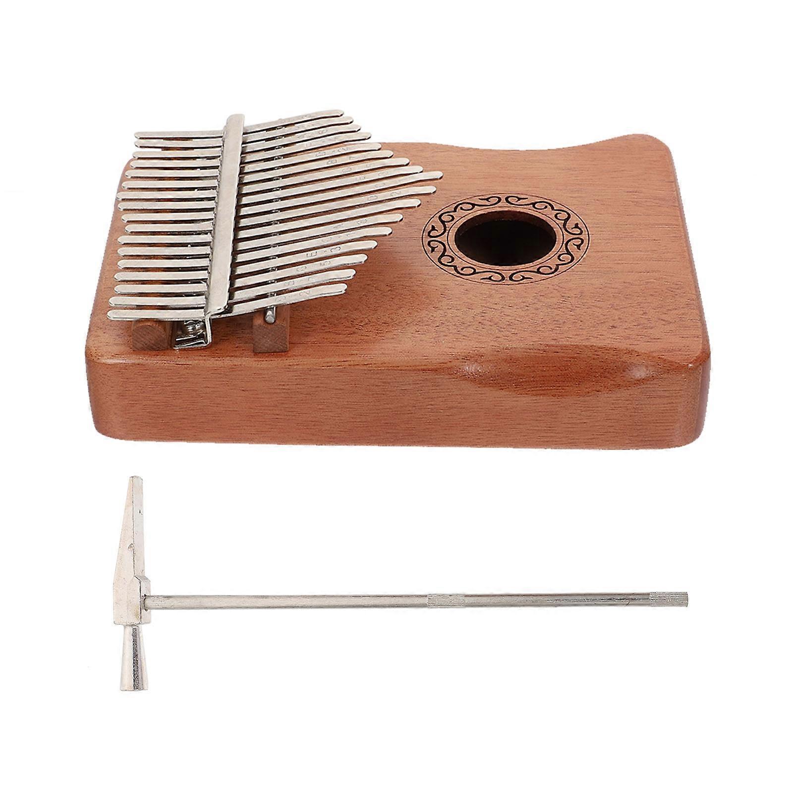 Thumb Piano Musical Instrument 17 Keys For Music Practice Wood Color 1 Set Clear Crisp Sound Features