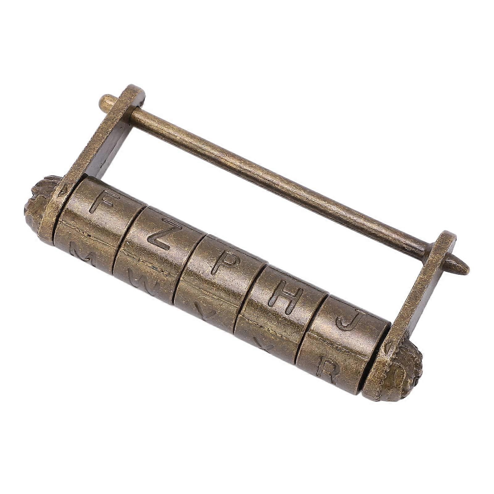 Vintage Antique Zink Alloy Retro Style Combination Padlock Mini Cabinet Drawer English Password Lock
