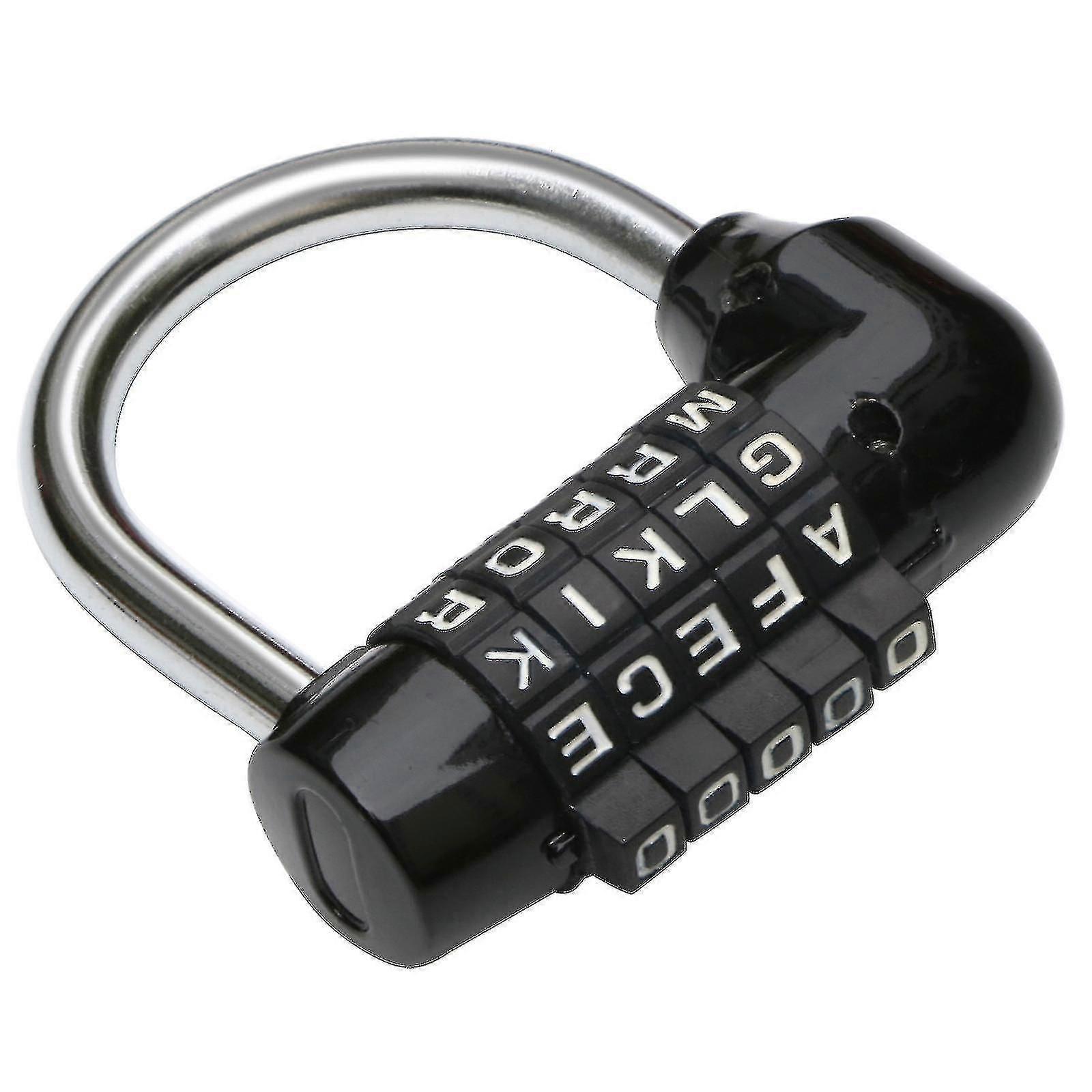 5-letter Combination Padlock, Black