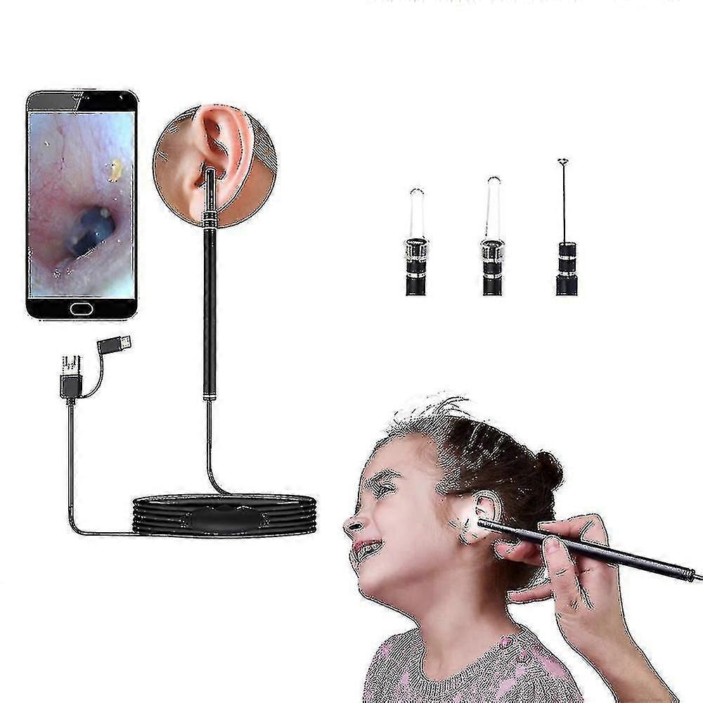 Otoscope Médical Dans Ear Cleaner Ear Endoscope Camera Picker Ear Cleaning Wax Android Pc Type C