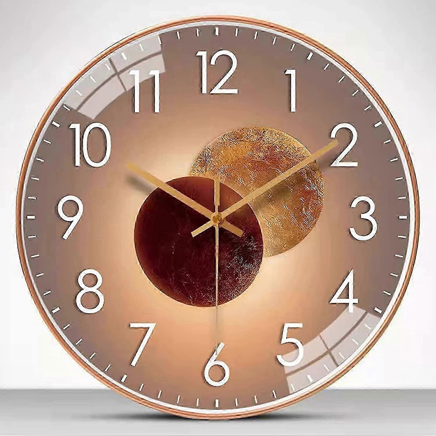 30cm Silent Modern Design Wall Clock - Rose Gold