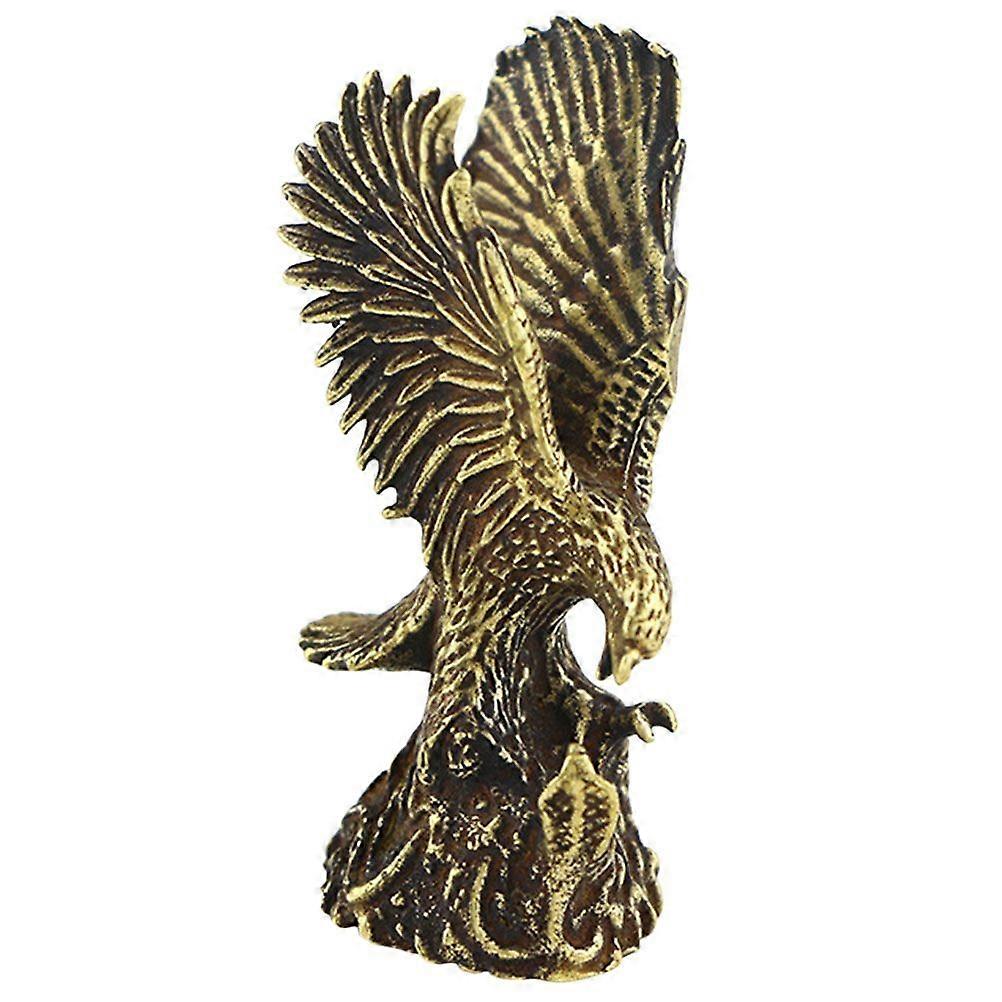 Eagle Shaped Figurine Brass Small Eagle Sculpture Vintage Eagle Decoration