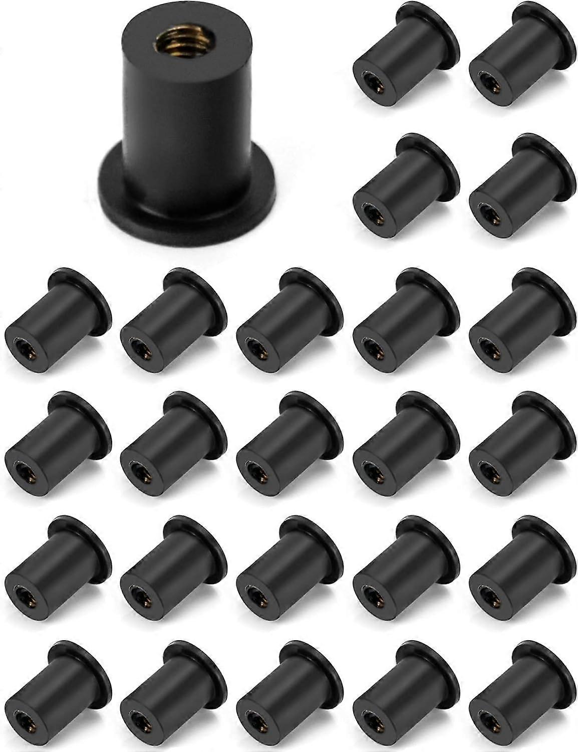 Rubber well nuts, 25 pieces of M5 brass insert expansion nuts