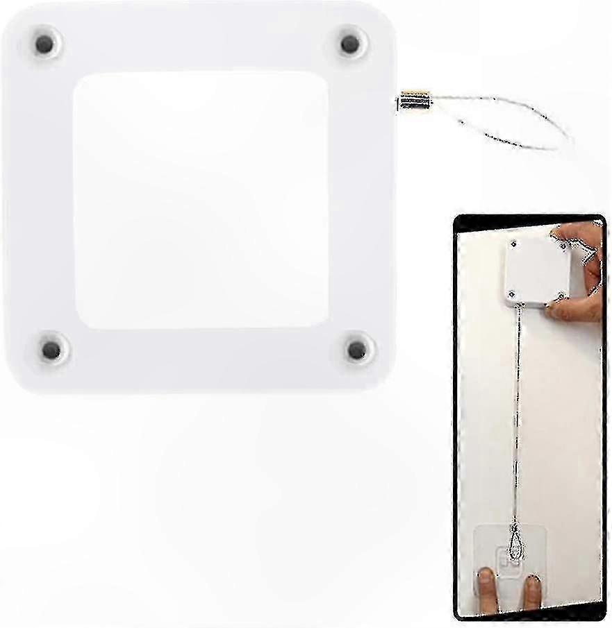 White Automatic Door Closer for Home, No Punching Required, Rust-Resistant