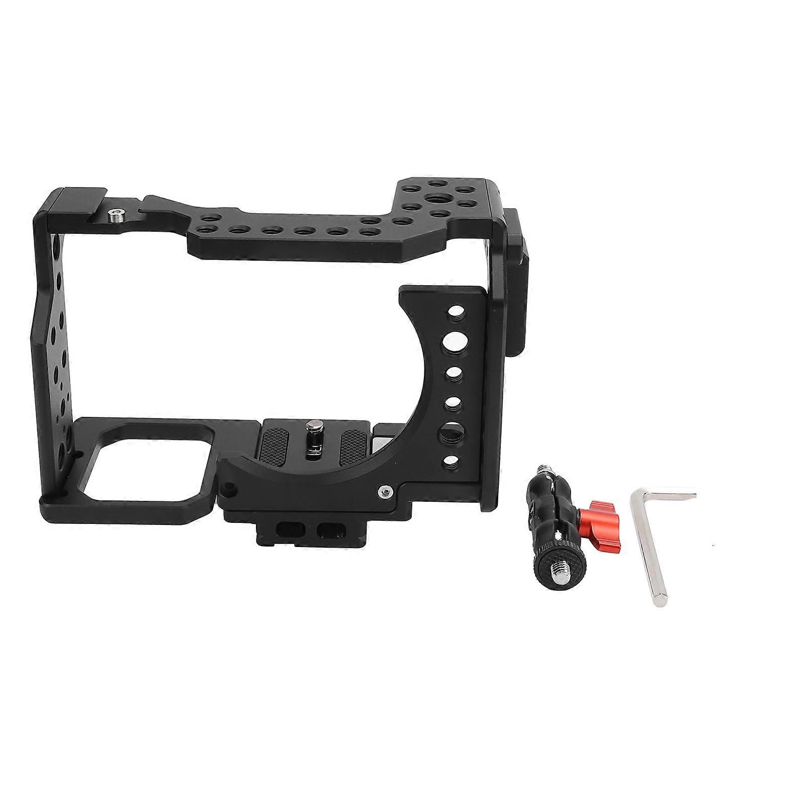 Camera Cage Aluminum Alloy Case Rig for A7 Series A7II A7III A7SII A7RIII A7RII with Articulating Arm Bracket Cable Clamp Stabilizer