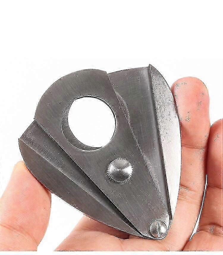 Ny metall sigarkutter rustfritt stål automatisk springback klassisk sigarsaks dobbeltblad giljotin sigartilbehør verktøy