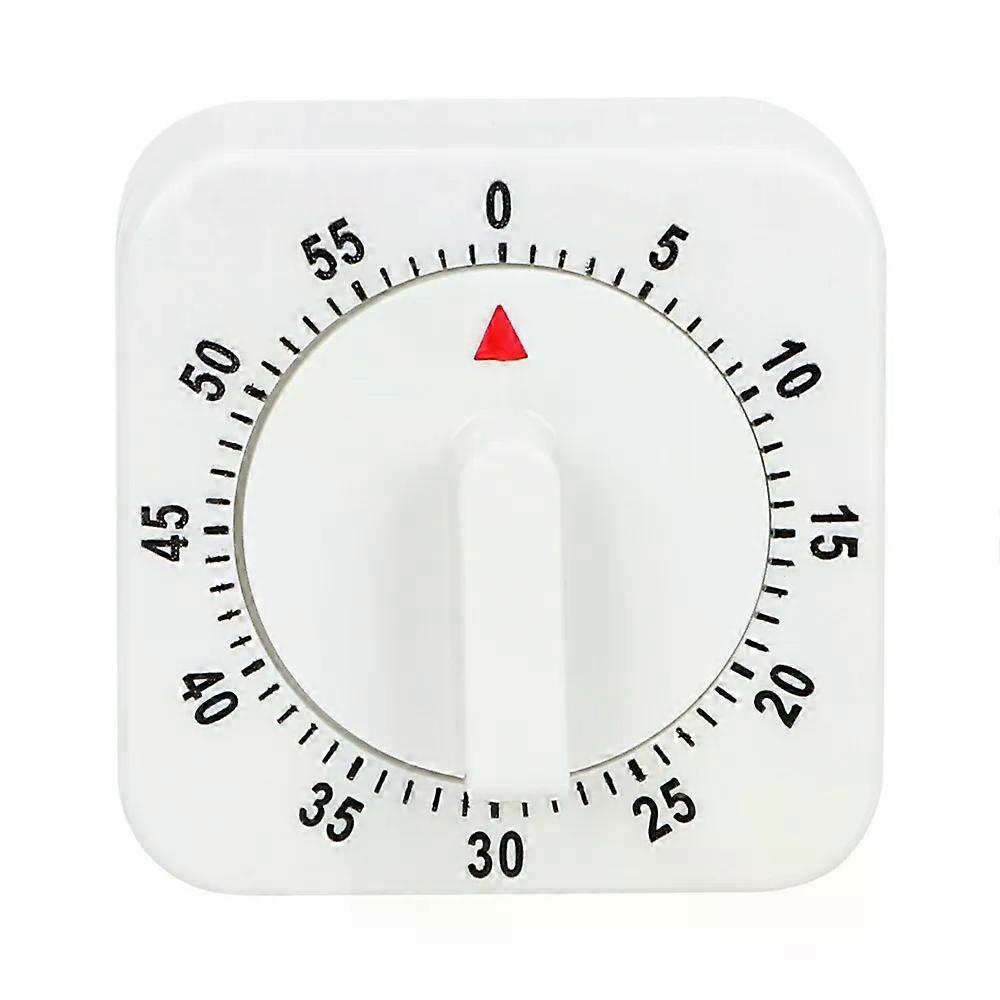 60 Minutes Kitchen Timer Countdown Alarm Reminder HILIFE Cooking Tools Mechanical Timer White Square