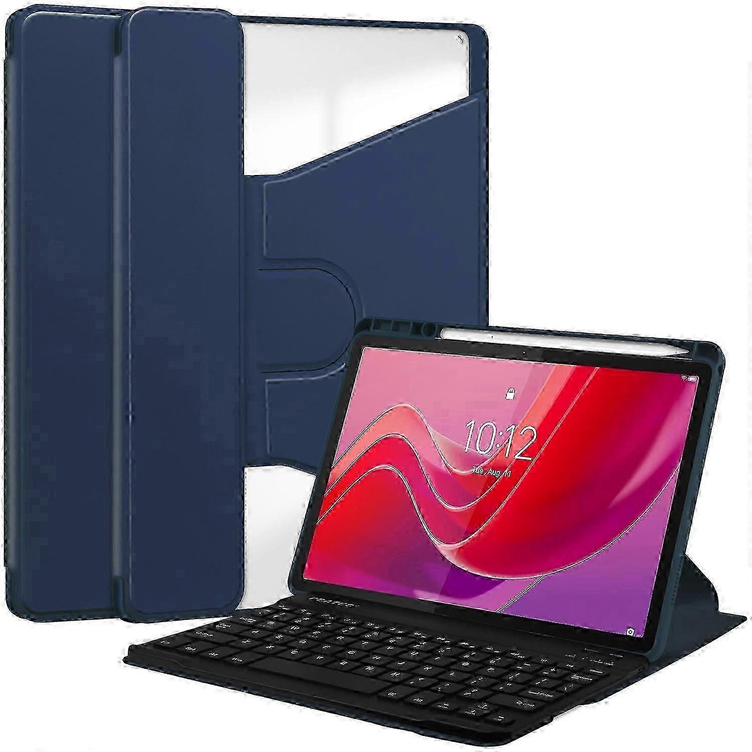 Protective Case with Bluetooth Keyboard for Lenovo Tab M11 Xiaoxin Pad 11 2024 Tablet Stand Cover Pu Acrylic