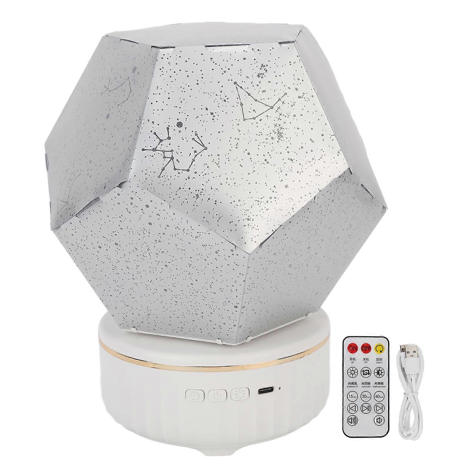 Multifunctional 3-color LED Projector Lamp, Dimmable, Rotatable, Rechargeable, with Remote Control