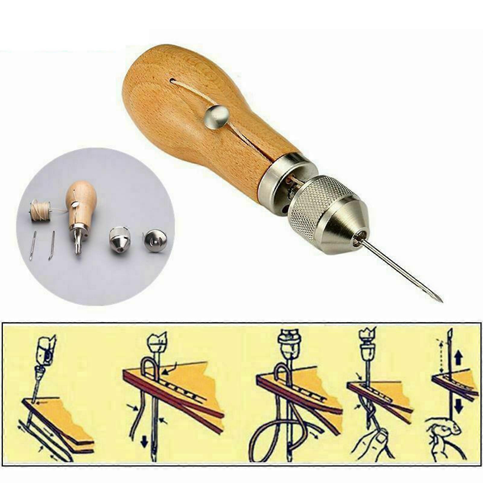 Professional Leather Stitching Tools Kit Sewing Tool Needles Waxed Thread Leather DIY Repair